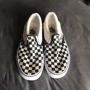 Slip on checkered vans